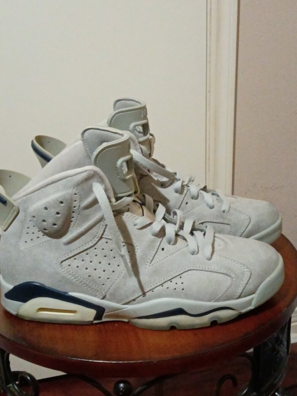 Jordan Air Jordan 6 Retro Men's Size 8 Suede Gray High Top Sneakers CT8529-012